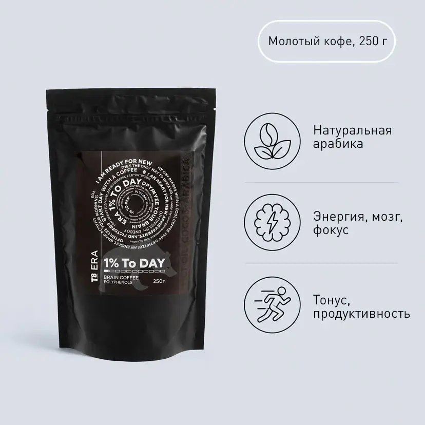 Официальная упаковка T8 ERA BRAIN COFFEE VILAVI